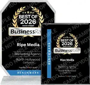 Ripe Media ranked #1 Marketing Agency in North Hollywood, BusinessRate 2026